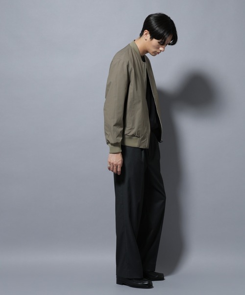 NANO universe（ナノユニバース）の「「N BASIC」TEXBRID(R)ツイルMA-1/撥水(セットアップ可)（MA-1・メンズ・グリーン系その他4/ダークネイビー・S/L/M）」の13枚目の写真