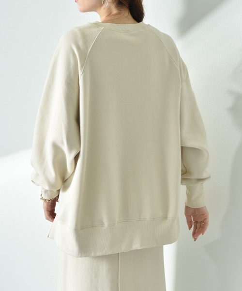 INTERPLANET（インタープラネット）の「【CLOCHE】サイドＺＩＰデザイン裏起毛プルオーバー（スウェット・レディース・アイボリー/イエロー/グレー・FREE）」の12枚目の写真