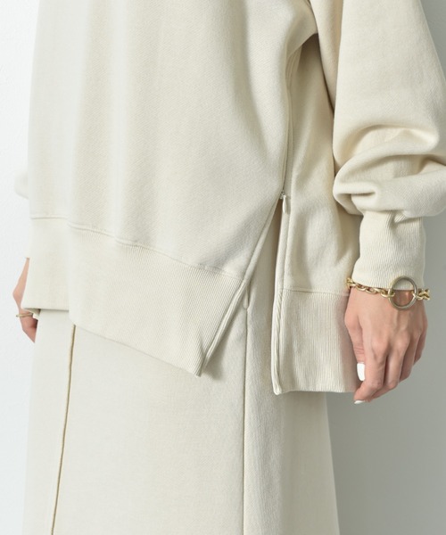 INTERPLANET（インタープラネット）の「【CLOCHE】サイドＺＩＰデザイン裏起毛プルオーバー（スウェット・レディース・アイボリー/イエロー/グレー・FREE）」の18枚目の写真