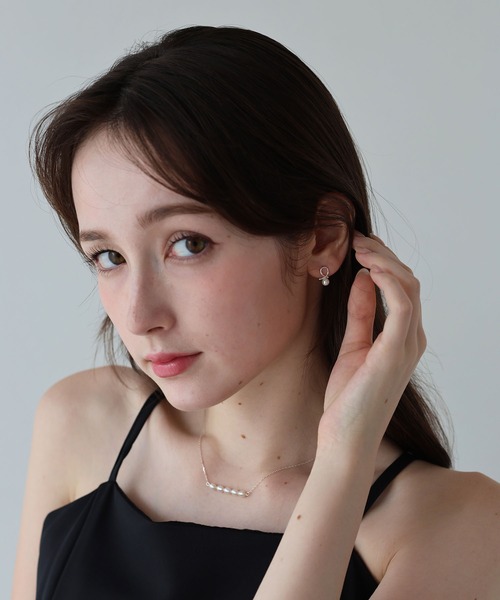 ラインパールピアス / silver925（ピアス（両耳用））｜J by blue