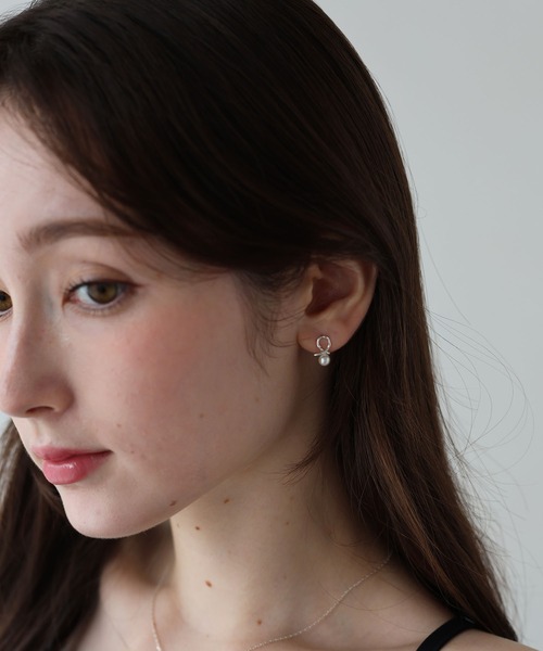 ラインパールピアス / silver925（ピアス（両耳用））｜J by