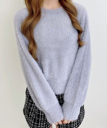 INGNI | ビジュー付フェザーニット(ニット/セーター)