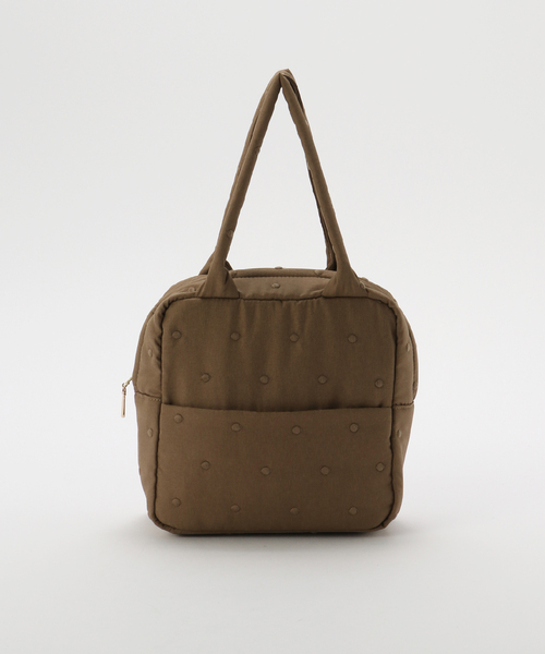 IENA(イエナ)の「ドットキルトジップバッグ(ハンドバッグ・レディース・ブラック/ブラウン・FREE)」の8枚目の写真