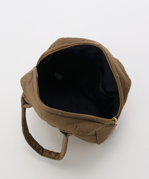 IENA(イエナ)の「ドットキルトジップバッグ(ハンドバッグ・レディース・ブラック/ブラウン・FREE)」の12枚目の写真