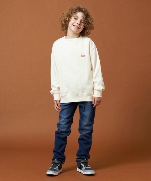 Lee（リー）の「Lee/リー【110-150cm】キッズ バックLeeロゴ刺繍スウェット（スウェット・キッズ・レッド/ネイビー/オフホワイト・120/130/140/150/110）」の13枚目の写真