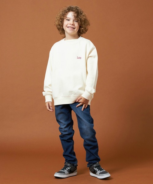 Lee（リー）の「Lee/リー【110-150cm】キッズ バックLeeロゴ刺繍スウェット（スウェット・キッズ・レッド/ネイビー/オフホワイト・120/130/140/150/110）」の11枚目の写真