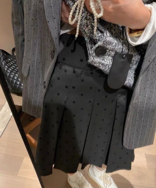 PLEATS PLEASE プリーツ ドット柄 膝丈スカート 3 PLEATS PLEASE プリーツ ドット柄 膝丈スカート 3 楽天市場