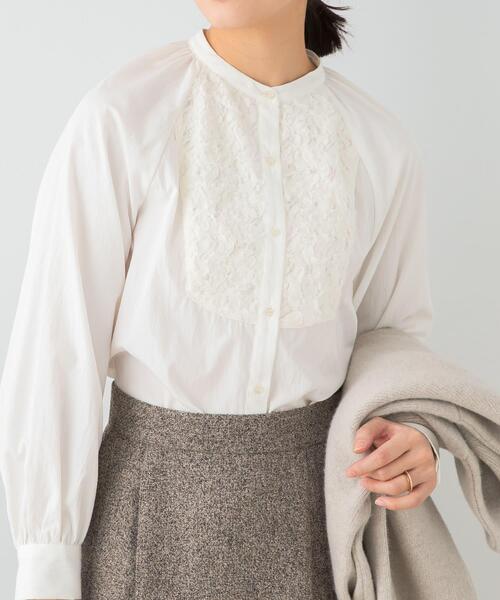 モワティエ　レース切り替えブラウス レース切替ブラウス DECOY｜クロスプラス公式通販サイト