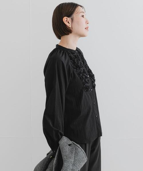 F by ROSSO(エフバイロッソ)の「F by ROSSO モチーフレース切替ブラウス(シャツ/ブラウス・レディース・オフホワイト/ブラック・FREE)」の13枚目の写真