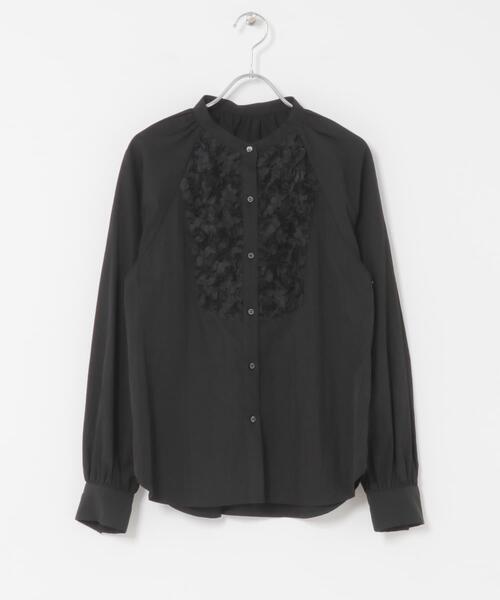 F by ROSSO(エフバイロッソ)の「F by ROSSO モチーフレース切替ブラウス(シャツ/ブラウス・レディース・オフホワイト/ブラック・FREE)」の7枚目の写真