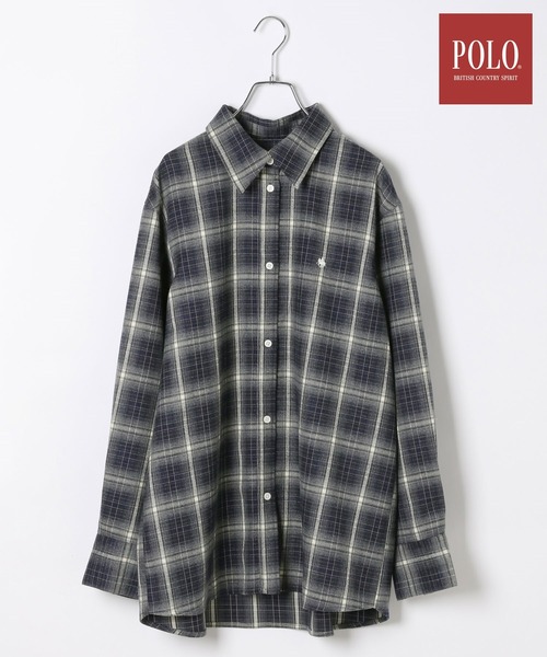 Heather（ヘザー）の「【POLO BCS(ポロ・ビーシーエス)】オーバーチェックシャツ　595924（シャツ/ブラウス・レディース・ブラック系/ブラウン系/ネイビー系・FREE）」の3枚目の写真