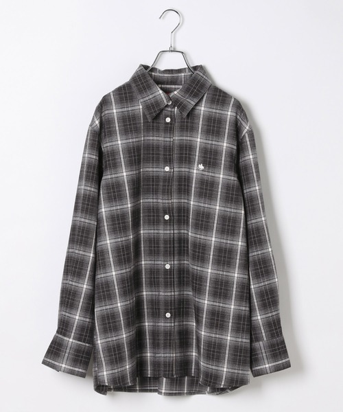 Heather（ヘザー）の「【POLO BCS(ポロ・ビーシーエス)】オーバーチェックシャツ　595924（シャツ/ブラウス・レディース・ブラック系/ブラウン系/ネイビー系・FREE）」の7枚目の写真