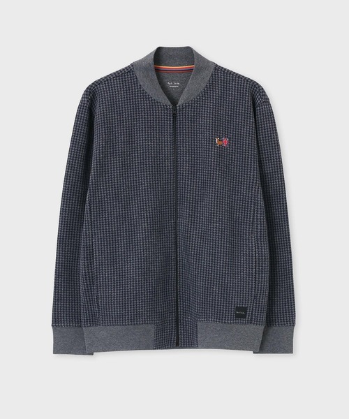 Paul Smith(ポールスミス)の「ハウンドトゥースジャカードジップアップ ブルゾン【853293 7123A】(ブルゾン・メンズ・グレー/チャコールグレー・MEDIUM/LARGE)」の2枚目の写真