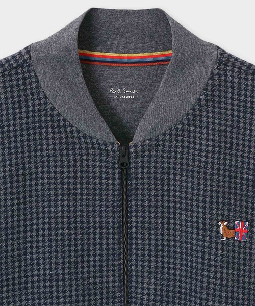 Paul Smith(ポールスミス)の「ハウンドトゥースジャカードジップアップ ブルゾン【853293 7123A】(ブルゾン・メンズ・グレー/チャコールグレー・MEDIUM/LARGE)」の3枚目の写真