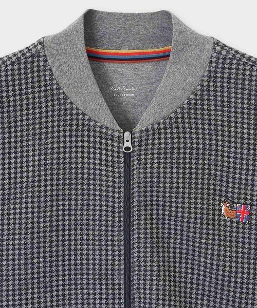 Paul Smith(ポールスミス)の「ハウンドトゥースジャカードジップアップ ブルゾン【853293 7123A】(ブルゾン・メンズ・グレー/チャコールグレー・MEDIUM/LARGE)」の6枚目の写真