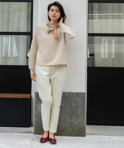 OPAQUE.CLIP（オペークドットクリップ）の「裏起毛ハイストレッチイージーテーパードパンツ【洗濯機OK】（その他パンツ・レディース・ダークグレー/ブラック系/ブラック/オフホワイト・36/38/40/42）」の9枚目の写真