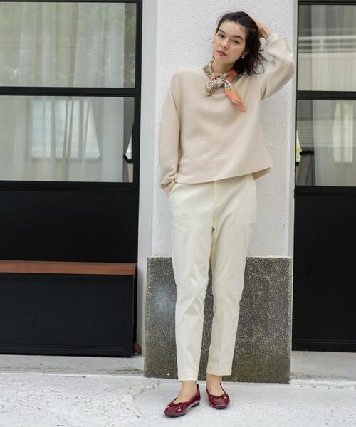 OPAQUE.CLIP（オペークドットクリップ）の「裏起毛ハイストレッチイージーテーパードパンツ【洗濯機OK】（その他パンツ・レディース・ダークグレー/ブラック系/ブラック/オフホワイト・36/38/40/42）」の10枚目の写真