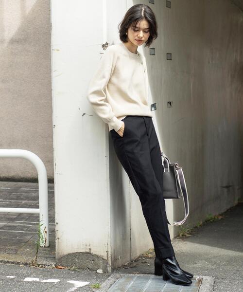 OPAQUE.CLIP（オペークドットクリップ）の「裏起毛ハイストレッチイージーテーパードパンツ【洗濯機OK】（その他パンツ・レディース・ダークグレー/ブラック系/ブラック/オフホワイト・36/38/40/42）」の16枚目の写真