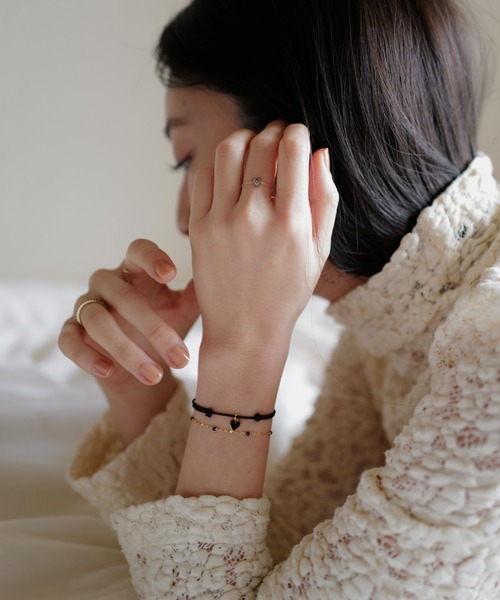 PLUSV_× YUKI collaboration ハートブレスレット（イヤーカフ