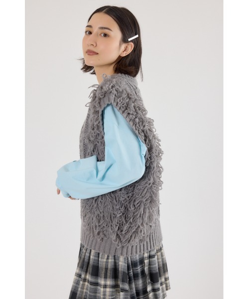 RODEO CROWNS WIDE BOWL（ロデオクラウンズワイドボウル）の「ケーブルニットベスト（ベスト・レディース・グレー/ブラック/アイボリー・FREE）」の15枚目の写真