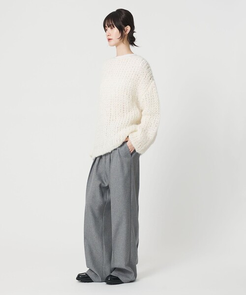 セール】【WEB限定】ポリエステル タックワイドパンツ ウォッシャブル