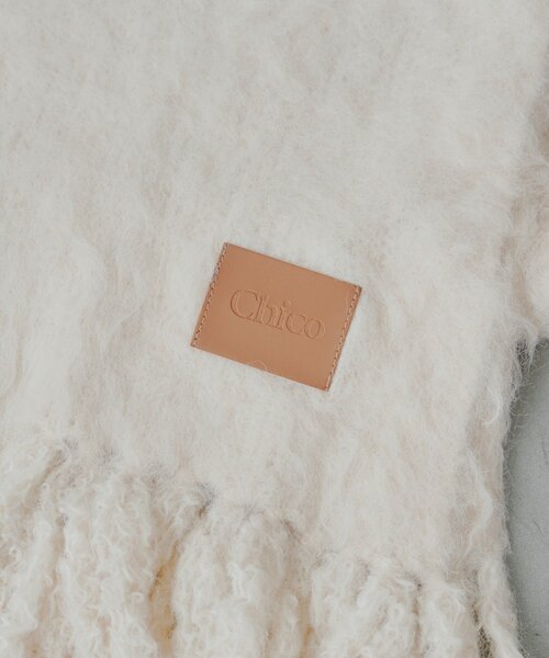 Chico（チコ）の「【5色展開】シャギーフリンジマフラー（マフラー・レディース・アイボリー/グレー/ブラウン/ピンク/レッド・FREE）」の6枚目の写真