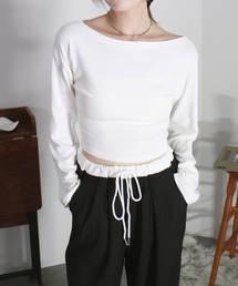 新品　MINAKO★YOKOMORI ボートネック　オフショルダー　トップス オフショルダートップス 肩だし ボートネック」に該当するファッション