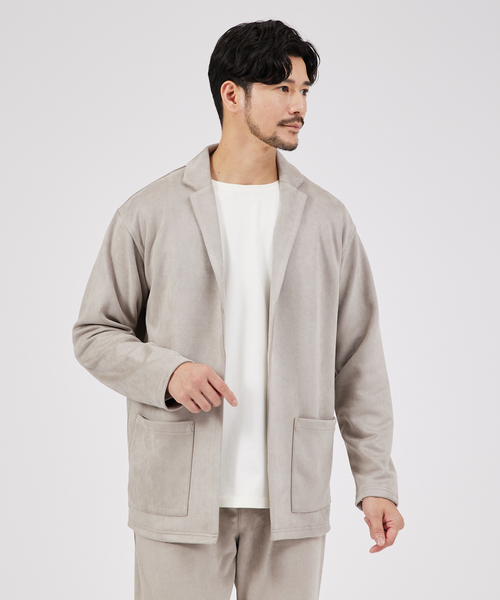 ABAHOUSE(アバハウス)の「【セットアップ対応】ネオスエード ジャケット カーディガン / ダンボールニット(カーディガン/ボレロ・メンズ・ライトグレー/ライトブラウン/ブラック・46/44/48)」の13枚目の写真