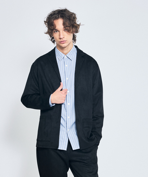 ABAHOUSE(アバハウス)の「【セットアップ対応】ネオスエード ジャケット カーディガン / ダンボールニット(カーディガン/ボレロ・メンズ・ライトグレー/ライトブラウン/ブラック・46/44/48)」の22枚目の写真