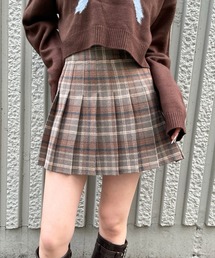 3.3 Field Trip  | 3.3 Field Trip／チェック微起毛プリーツミニスカート(スカート)