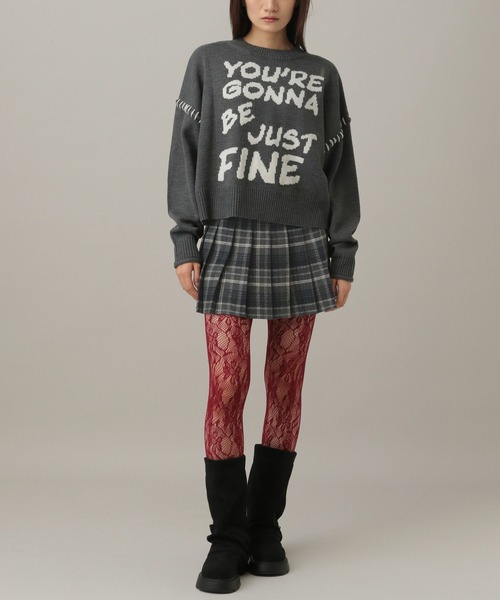 3.3 Field Trip （3.3フィールドトリップ）の「3.3 Field Trip／チェック微起毛プリーツミニスカート（スカート・レディース・ブラウン/ネイビー・SMALL/MEDIUM）」の8枚目の写真