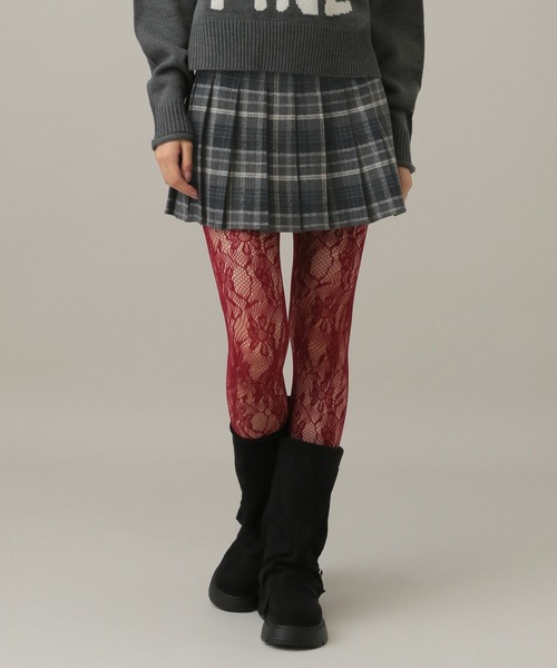 3.3 Field Trip （3.3フィールドトリップ）の「3.3 Field Trip／チェック微起毛プリーツミニスカート（スカート・レディース・ブラウン/ネイビー・SMALL/MEDIUM）」の11枚目の写真