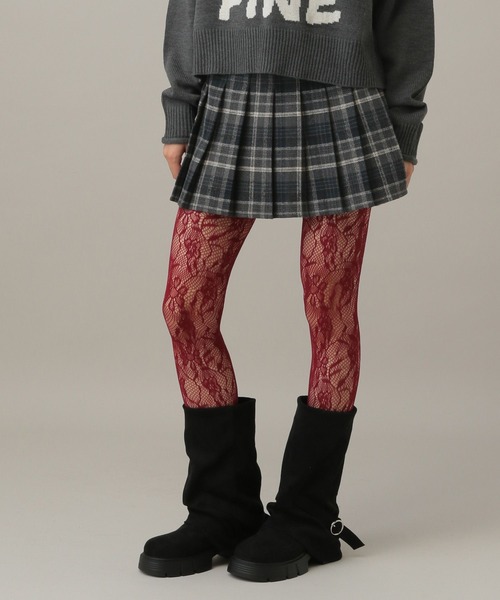 3.3 Field Trip （3.3フィールドトリップ）の「3.3 Field Trip／チェック微起毛プリーツミニスカート（スカート・レディース・ブラウン/ネイビー・SMALL/MEDIUM）」の13枚目の写真