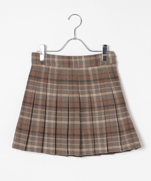 3.3 Field Trip （3.3フィールドトリップ）の「3.3 Field Trip／チェック微起毛プリーツミニスカート（スカート・レディース・ブラウン/ネイビー・SMALL/MEDIUM）」の15枚目の写真