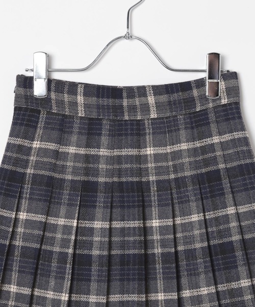 3.3 Field Trip （3.3フィールドトリップ）の「3.3 Field Trip／チェック微起毛プリーツミニスカート（スカート・レディース・ブラウン/ネイビー・SMALL/MEDIUM）」の19枚目の写真