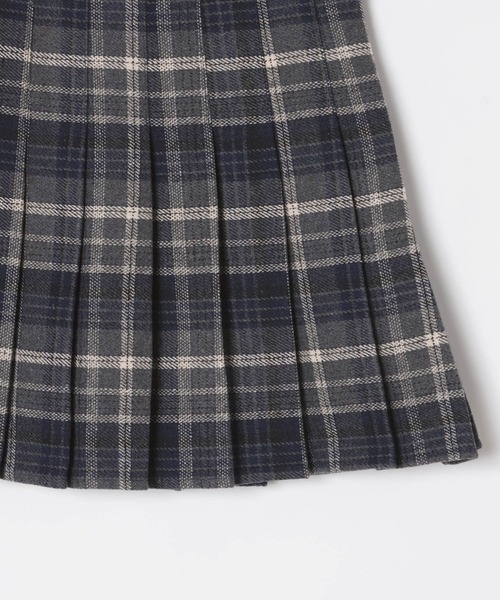 3.3 Field Trip （3.3フィールドトリップ）の「3.3 Field Trip／チェック微起毛プリーツミニスカート（スカート・レディース・ブラウン/ネイビー・SMALL/MEDIUM）」の20枚目の写真