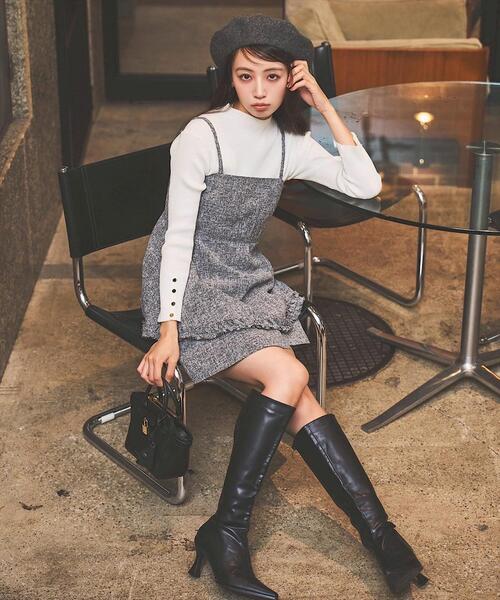 SWINGLE（スウィングル）の「ツイードミニスカート（スカート・レディース・ホワイト系その他6/ブラック系その他5/グレー系その他5・MEDIUM/SMALL）」の3枚目の写真