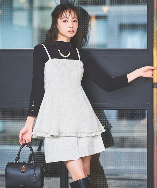 SWINGLE（スウィングル）の「ツイードミニスカート（スカート・レディース・ホワイト系その他6/ブラック系その他5/グレー系その他5・MEDIUM/SMALL）」の4枚目の写真