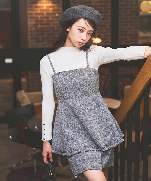 SWINGLE（スウィングル）の「ツイードミニスカート（スカート・レディース・ホワイト系その他6/ブラック系その他5/グレー系その他5・MEDIUM/SMALL）」の6枚目の写真