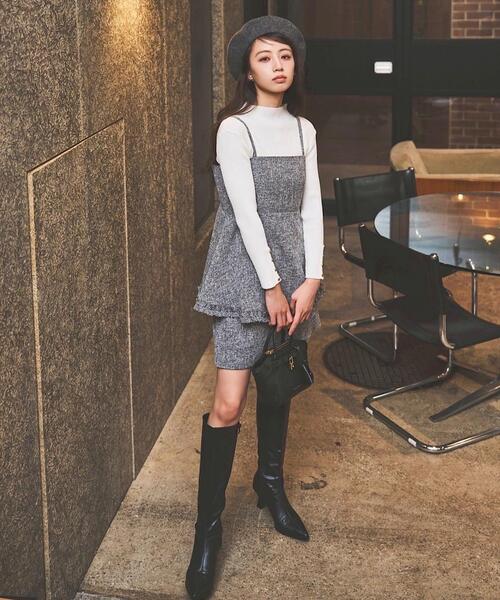 SWINGLE（スウィングル）の「ツイードミニスカート（スカート・レディース・ホワイト系その他6/ブラック系その他5/グレー系その他5・MEDIUM/SMALL）」の8枚目の写真