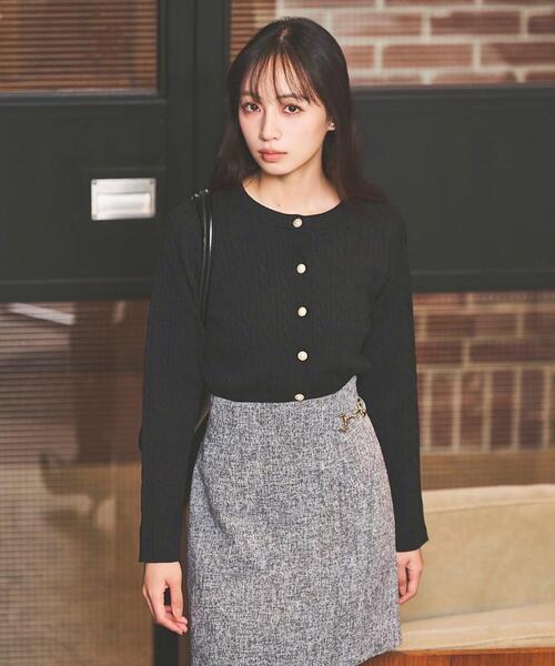 SWINGLE（スウィングル）の「ツイードミニスカート（スカート・レディース・ホワイト系その他6/ブラック系その他5/グレー系その他5・MEDIUM/SMALL）」の10枚目の写真