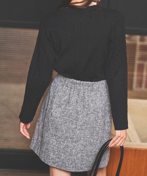 SWINGLE（スウィングル）の「ツイードミニスカート（スカート・レディース・ホワイト系その他6/ブラック系その他5/グレー系その他5・MEDIUM/SMALL）」の11枚目の写真