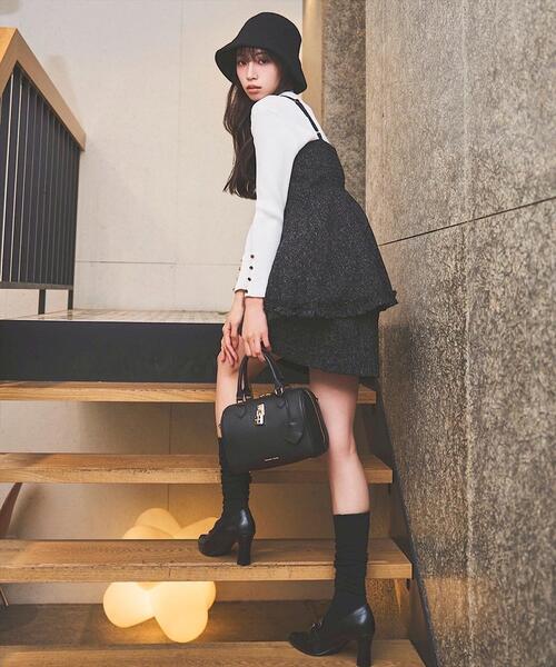 SWINGLE（スウィングル）の「ツイードミニスカート（スカート・レディース・ホワイト系その他6/ブラック系その他5/グレー系その他5・MEDIUM/SMALL）」の12枚目の写真