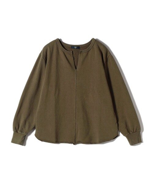 SHIPS Colors(シップス カラーズ)の「SHIPS Colors:〈手洗い可能〉USA 裏毛 スキッパー プルオーバー(Tシャツ/カットソー・レディース・ブラック/ブラウン/オレンジ・ONE SIZE)」の2枚目の写真