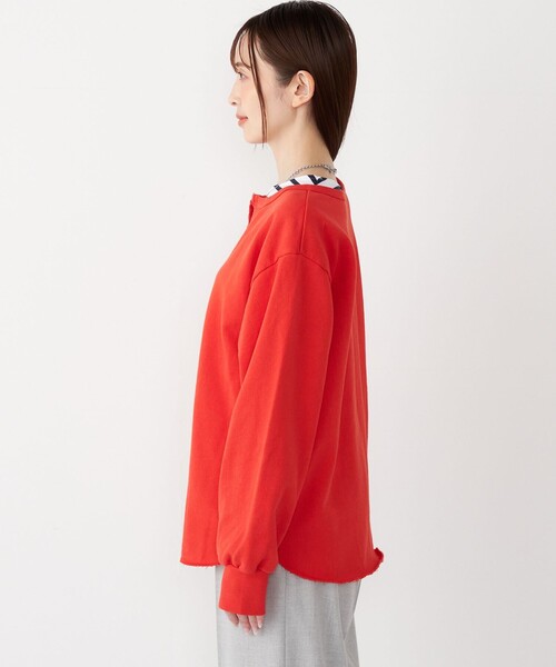 SHIPS Colors(シップス カラーズ)の「SHIPS Colors:〈手洗い可能〉USA 裏毛 スキッパー プルオーバー(Tシャツ/カットソー・レディース・ブラック/ブラウン/オレンジ・ONE SIZE)」の5枚目の写真