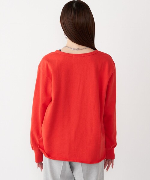 SHIPS Colors(シップス カラーズ)の「SHIPS Colors:〈手洗い可能〉USA 裏毛 スキッパー プルオーバー(Tシャツ/カットソー・レディース・ブラック/ブラウン/オレンジ・ONE SIZE)」の6枚目の写真