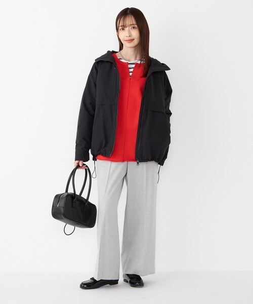 SHIPS Colors(シップス カラーズ)の「SHIPS Colors:〈手洗い可能〉USA 裏毛 スキッパー プルオーバー(Tシャツ/カットソー・レディース・ブラック/ブラウン/オレンジ・ONE SIZE)」の10枚目の写真