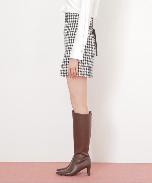 JILL by JILL STUART(ジルバイジルスチュアート)の「◇千鳥ツイードタイトミニスカート(スカート・レディース・ベージュ/ピンク/ブラック・MEDIUM/SMALL)」の15枚目の写真