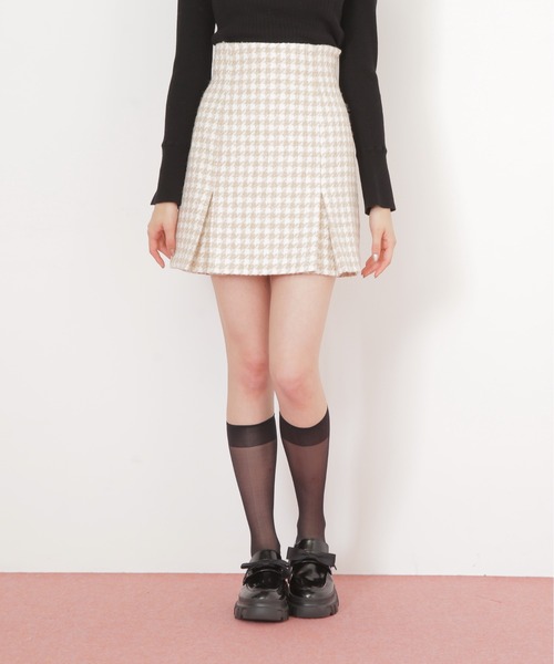 JILL by JILL STUART(ジルバイジルスチュアート)の「◇千鳥ツイードタイトミニスカート(スカート・レディース・ベージュ/ピンク/ブラック・MEDIUM/SMALL)」の22枚目の写真