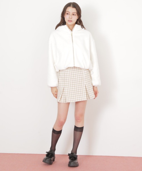 JILL by JILL STUART(ジルバイジルスチュアート)の「◇千鳥ツイードタイトミニスカート(スカート・レディース・ベージュ/ピンク/ブラック・MEDIUM/SMALL)」の20枚目の写真
